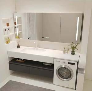 Modern <b>Light</b> Cream Wind Internet Celebrity Split Hanging Type Laundry Room Cabinet <b>Vanities</b> for Apartment - Product Image 6