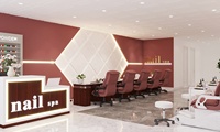 Nail Spa 3D Design D'intérieur Meubles Modernes De Salon De Manucure Manucure Table Avec Chaise De Pédicure