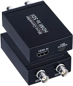 Adaptor Konverter HDMI Ke SDI 1080P Satu Input HDMI Dua Output SDI Mendukung SDI/HD-SDI/3G-SDI