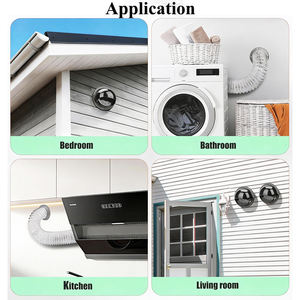 YOD Grille d'aération pour sèche-linge à ouverture automatique en acier inoxydable 304, 4 pouces, noire, pour montage mural extérieur, résistante aux intempéries, au feu et aux nuisibles - Product Image 4