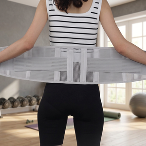 Cinturón de Soporte Lumbar Ajustable y Transpirable de Poliéster y Algodón, Faja Reductora de Cintura, Protección Integral para Aliviar el Dolor de Espalda y Mejorar la Postura - Product Image 2