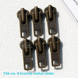 Vente en gros authentique pour <span class=keywords><strong>YKK</strong></span> No. <span class=keywords><strong>8</strong></span> DA I Bronze métal <span class=keywords><strong>fermeture</strong></span> <span class=keywords><strong>éclair</strong></span> tire curseurs pour vêtements maroquinerie bottes - Product Image 3