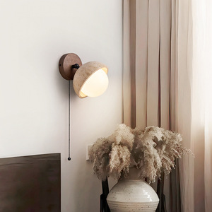Huangdong Stone <b>Wall</b> Lamp E26 Led Energy Saving Bulb <b>Switch</b> Control Bedroom Living Room <b>Lighting</b> Fixture - Product Image 2