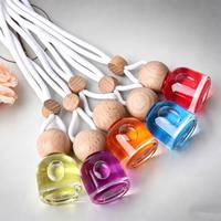 Diffuseur d'huiles essentielles pour voiture moderne en verre liquide personnalisé de 10 ml, parfum d'ambiance, flacon de parfum, ornement suspendu