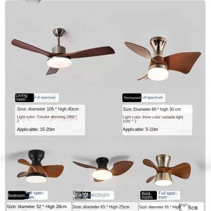 Nordic 3 aspas 25 pulgadas Sala de estar Comedor Ventilador de techo y lámpara de techo con control remoto - Product Image 2