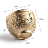Support de bague rotatif à 360° de haute qualité en gros, motif dragon en relief, bol à vin en laiton avec logo personnalisé et impression typographique
