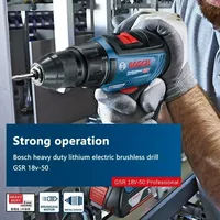 Taladro Atornillador Inalámbrico Sin Escobillas BOSCH GSR 18V-50, Herramientas Eléctricas Profesionales de Iones de Litio de 18V, Destornillador Eléctrico Bosch GSR18V-50