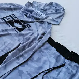 upf 50+ quick-drying breathable fishing shirts long-sleeved custom design mask hooded fishing hoodie fishing wear