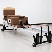 Machine de Pilates Reformer en aluminium léger avec tapis extra doux – Appareil de gym portable et durable pour la maison