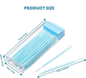 SJ Çift Başlı 50 Adet/Kutu CE Sertifikalı Tıbbi Sınıf PVC/Naylon Diş İpi Ara Diş Temizleyicileri Yan Havalandırmalı - Product Image 4