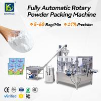 Machine d'emballage automatique haute vitesse pour sachets préformés Doypack, en papier/film/aluminium, avec fermeture à glissière, pour poudres alimentaires