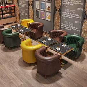 Mesas y sillas de restaurante <span class=keywords><strong>retro</strong></span>, restaurante, cafetería, bar, cafetería, tienda, muebles, sofá, silla, muebles de pista nocturna - Product Image 3