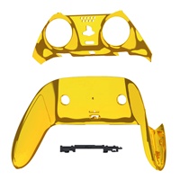 Façade décorative personnalisée pour PS5 Edge, remplacement du couvercle supérieur et inférieur en or chromé bricolage