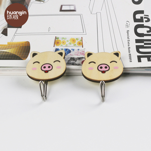 Móc Treo Tường Bằng Gỗ Hình Lợn Hoạt Hình Khăn HY-0718 - Product Image 5