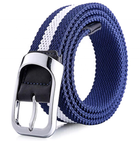 Ceinture Élastique Confortable Unisexe en Tricot Multicolore Tressé et Rayé pour Hommes, Idéale pour Jeans et Golf