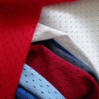 Tissu en maille polyester FDY uni, léger et respirant, 11*1, pour doublure de vêtements de sport, rembourrage et textiles de maison