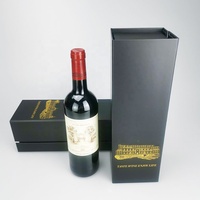 Estuche de Regalo para Vino Sostenible |   Caja de Papel Rígida Magnética Plegable con Recubrimiento para Marca de Viñedo, para Empaque de Vino