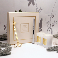 Ensemble de bougies parfumées en cire de soja de luxe avec logo personnalisé, étiquette privée, boîte cadeau, vente en gros, accessoires d'aromathérapie, service OEM