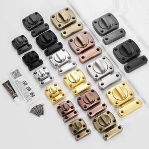 Cerradura de Perno Pequeña de Aleación de Zinc Sin Perforación, Giratoria Izquierda/Derecha, Antirrobo para Hotel, Engrosada, para Puerta Corredera de Madera, Montaje Superficial - Product Image 2