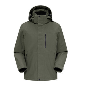 Unisex Windproof Jacket With Inner Liner Winter Outdoor Workwear Solid Color Contrast - Product Image 2