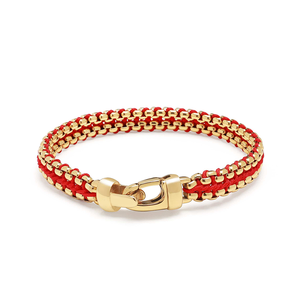 Goldix Đồ Trang Sức Đôi Lớp Đính Cườm Thép Không Gỉ Chuỗi Sợi Dây Thừng Dệt Macrame Vòng Đeo Tay Làm Bằng Tay Đồ Trang Sức Vòng Đeo Tay Người Đàn Ông - Product Image 1