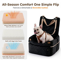 Coussin de siège auto pour chien, en peluche, rectangulaire, moderne, luxueux, portable, facile à nettoyer, lavable, amovible, pliable, rangable, lit de voiture