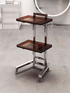 Carrito Multifuncional Plegable de Acero Inoxidable para Tintes de Cabello, Diseñado Específicamente para Salones de Belleza - Product Image 3