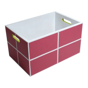 Arcae Librorum Reponendae Armaria Reponenda Libere Combinabiles Designatio Simplex Caja de Almacenamiento de Madera - Product Image 3