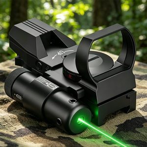 Mira Telescópica HD101B/G con Logotipo Personalizado, Mira de 4 Retículas con Punto Rojo y Verde, con Mira Láser Verde para Caza al Aire Libre - Product Image 2