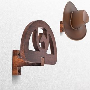 Wooden Hat Rack <b>Wall</b> Mounted Round Shape Durable Multipurpose Storage For Sun Hat Baseball Cap Display - Product Image 1