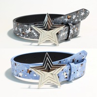 Ceintures pour femmes, ceintures western cowboy, ceinture Y2K, boucle en métal étoile, accessoire de taille en tissu denim pour jeans, vêtements décontractés et streetwear pour femmes