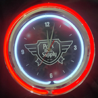Grosir harga pabrik Cina kustom kosong dalam cincin tunggal kosong 17 inci Jam dinding neon untuk promosi iklan hadiah rumah