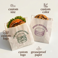 Sac alimentaire en papier ciré anti-graisse, recyclable, écologique, certifié universel, de haute qualité, pour snacks croustillants, poulet frit et popcorn