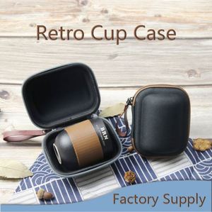 Custom Disposable Coffee and Tea Cups <b>Set</b> Travel EVA Case with Nylon PU Portable Bag Style Black <b>PC</b> Material Storage Usage - Product Image 5