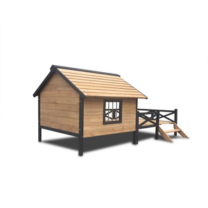 Venta al por mayor de la fábrica respetuoso del medio ambiente de casa de perro de madera barato perreras exterior - Product Image 2