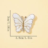 Patchs brodés papillon en fil doré, thermocollants ou à coudre, adaptés aux accessoires vestimentaires DIY tels que vêtements, sacs et chapeaux