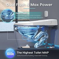 Toilette intelligente OEM/ODM en gros avec siège chauffant et chasse d'eau automatique, bidet électrique monobloc moderne pour hôtels de luxe