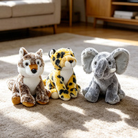 Set Mainan Boneka Hewan Lembut Grosir 24 Model Beragam, Boneka Duduk untuk Dekorasi Kamar Bayi, Hadiah, OEM Custom