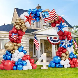 Cautiva a tus Invitados con la Encantadora Guirnalda de Globos Patrióticos que Resplandece de Libertad y Diversión, Ideal para una Fiesta del 4 de Julio Inolvidable - Product Image 1