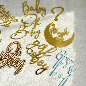 ของตกแต่งเค้กอะคริลิครูปน้ำผึ้งและของหวาน สำหรับงานเลี้ยงฉลองทารก งานเปิดเผยเพศเด็กชายหรือเด็กหญิง - Product Image 3