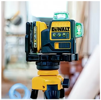 Niveau laser DW089LG 1:1 de haute qualité, auto-nivelant, 12 lignes 3D 3x360, batterie lithium 12V, faisceau vert, kit complet intérieur/extérieur