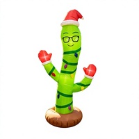 Décorations gonflables en polyester de Chine, motif cactus amusant, pour jardin, balcon et parc, accessoires de fête de Noël, directement de l'usine