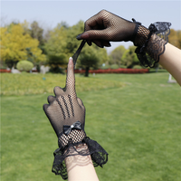Gants élégants sans doigts en dentelle pour fête du thé, mariage, costume d'Halloween, cadeaux, gants de cérémonie