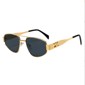 Classic Retro Double Bridge Metal Frame <strong>Sunglasses</strong> for Men Women <strong>Tinted</strong> Lens Fashion Eyewear Wholesale Custom Design - Product Image 4