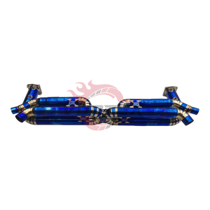 Colector de Escape VORTEX Azul Titanio Quemado para Porsche 911 991.2 Turbo S 3.8T 2016-2024, Instalación Directa - Product Image 3