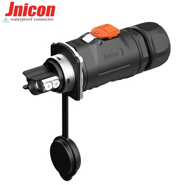 Jnicon MJ32 120A 600V Waterproof IP67 XLR Connector 2P Female Socket and Male Plug Quick Lock Connectors for Power Large Current