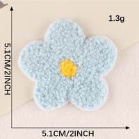 Patch floral en chenille à thermocoller ou à coudre, motif marguerite, vente en gros, pour vêtements, sacs, chapeaux