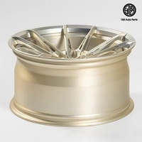 Nouvelles jantes monobloc forgées en aluminium 6061-T6, couleur or champagne, à 5 trous, à rayons en Y, à déport profond, de 18 à 24 pouces, 5x120 5x114.3