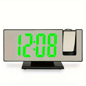 Réveil numérique LED avec affichage de l'heure et de la température Rétroéclairage Snooze Caractéristique Projecteur <span class=keywords><strong>Plafond</strong></span> <span class=keywords><strong>Projection</strong></span> Usage domestique - Product Image 2