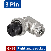 GX16-2/3/4/5/6/7/8/9/10Pin mâle et femelle 3 broches GX16 connecteur circulaire Aviation prise à angle droit connecteur de panneau de fil